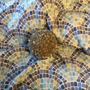 NWT Silver Bead & Sequin Christmas Ornament